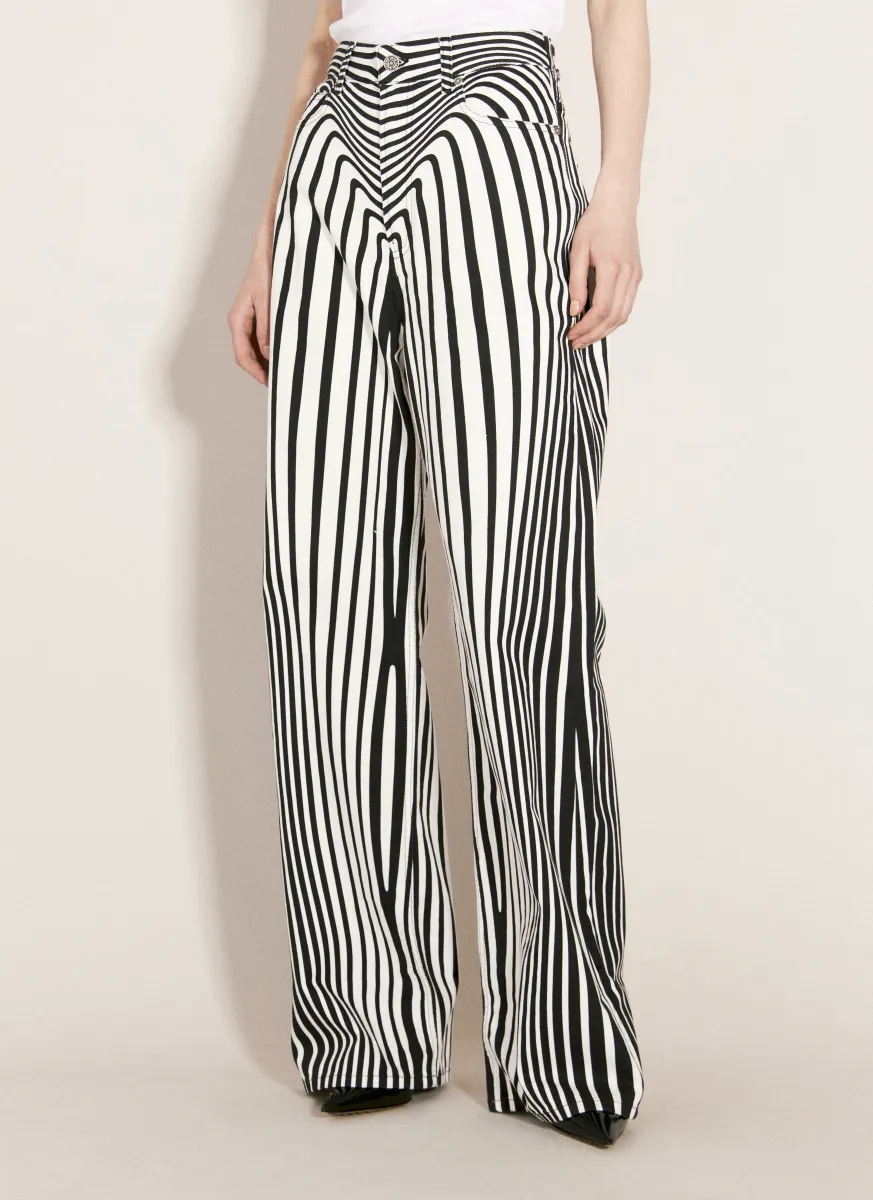 Body Morphing Digital Print Jeans