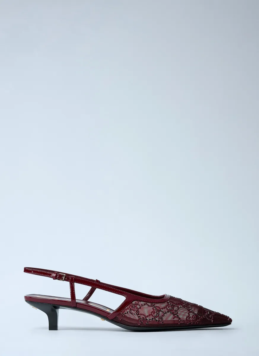 GG Crystal Slingback Pumps