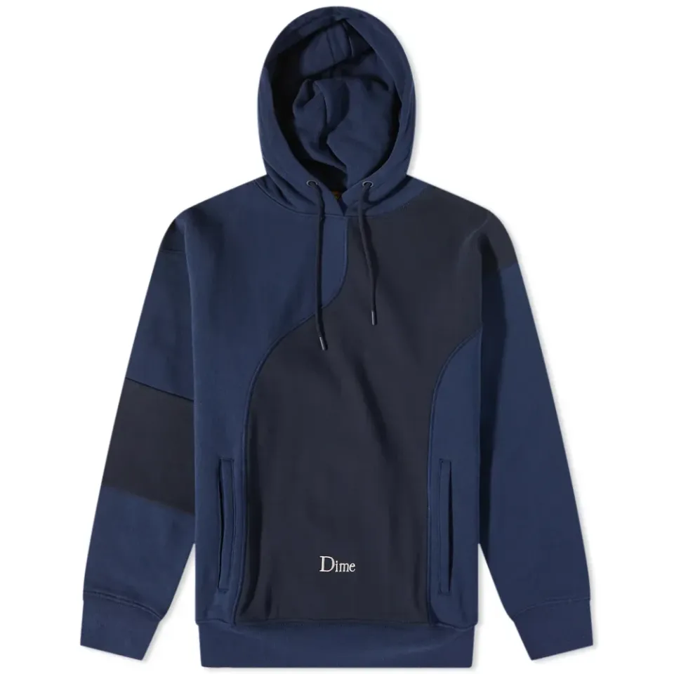 Ribbed Panel Hoodie