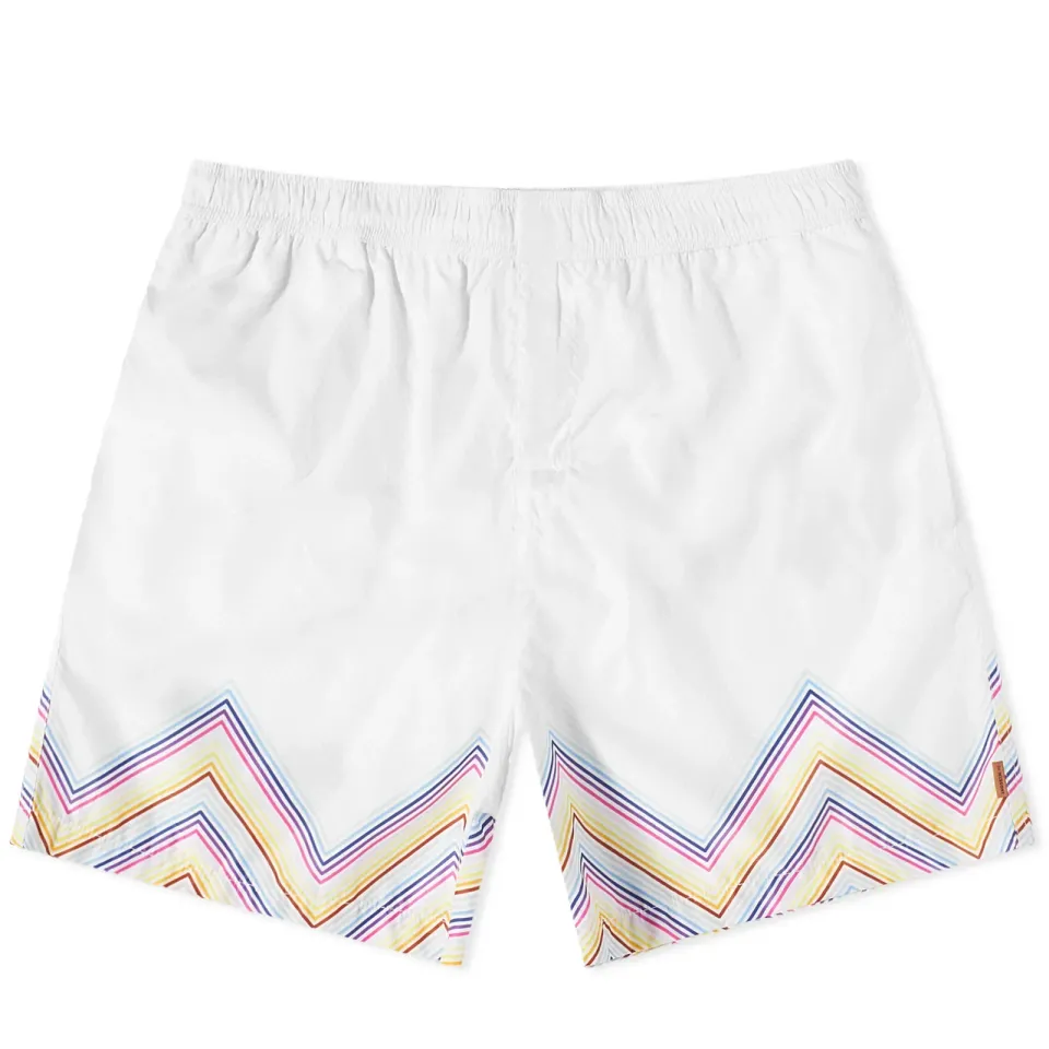 Zig Zag Hem Beach Shorts