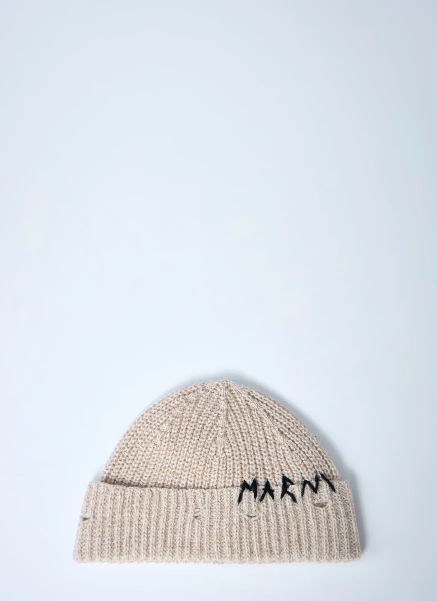 Logo Motif Beanie Hat