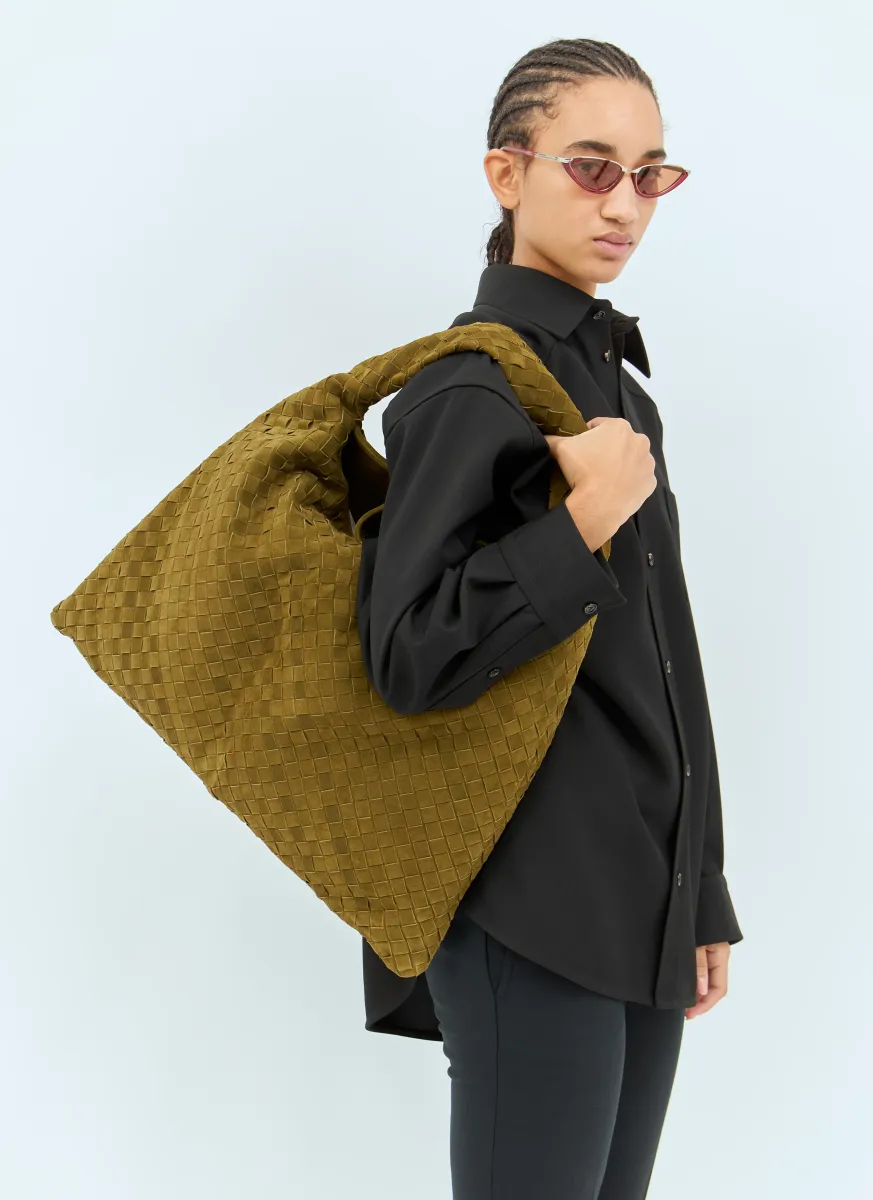 Large Hop Suede Shoulder Bag