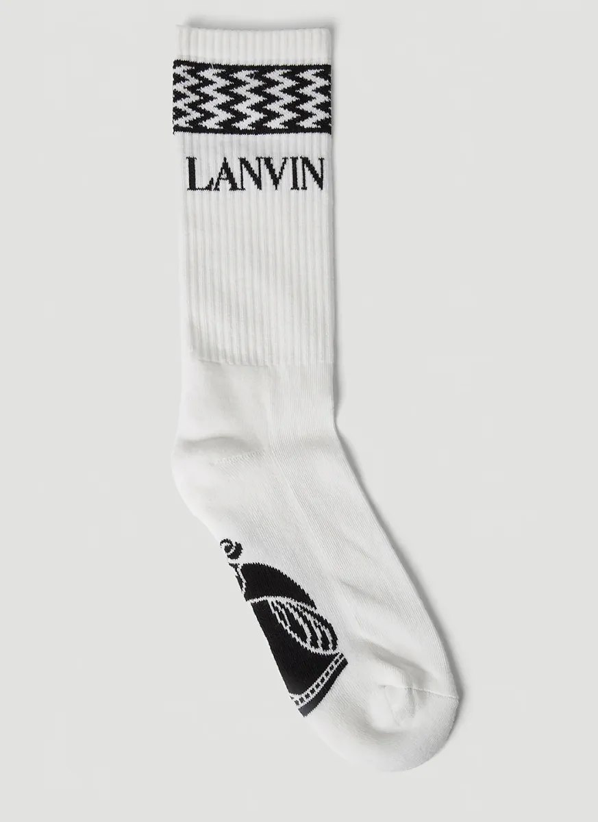 Logo Intarsia Socks