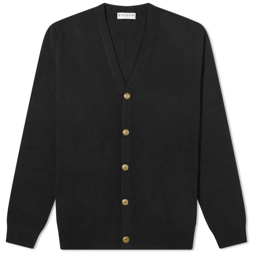 Cashmere Gold Button Cardigan