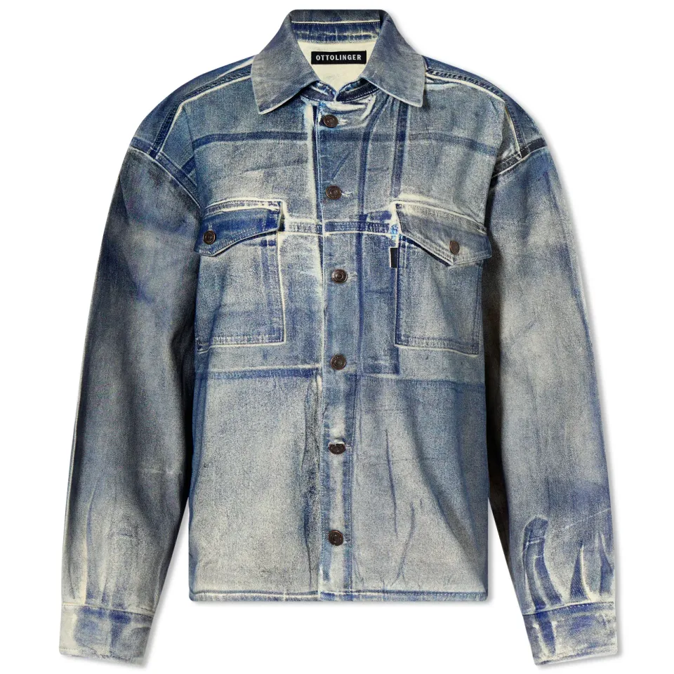 Oversized Paint Denim Shirt