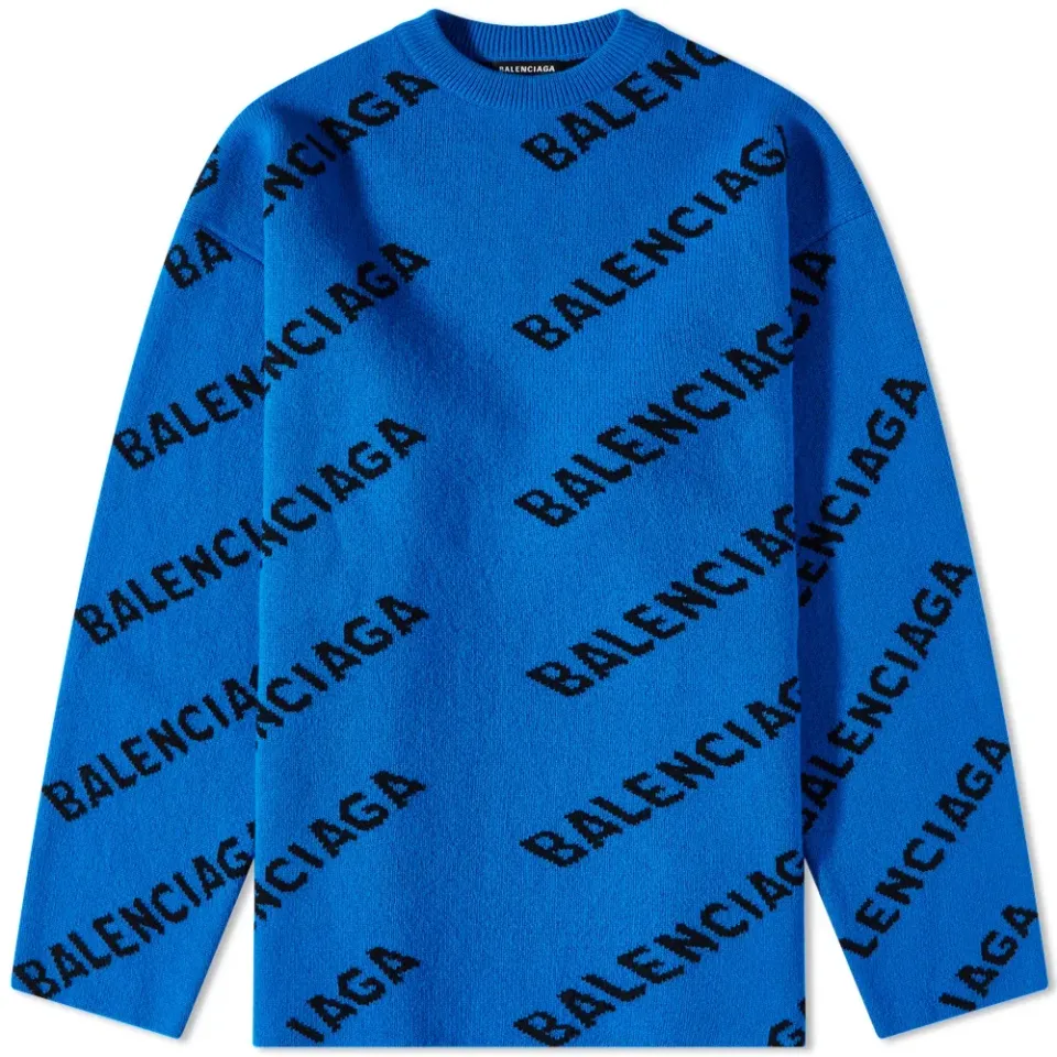 All Over Intarsia Logo Knit
