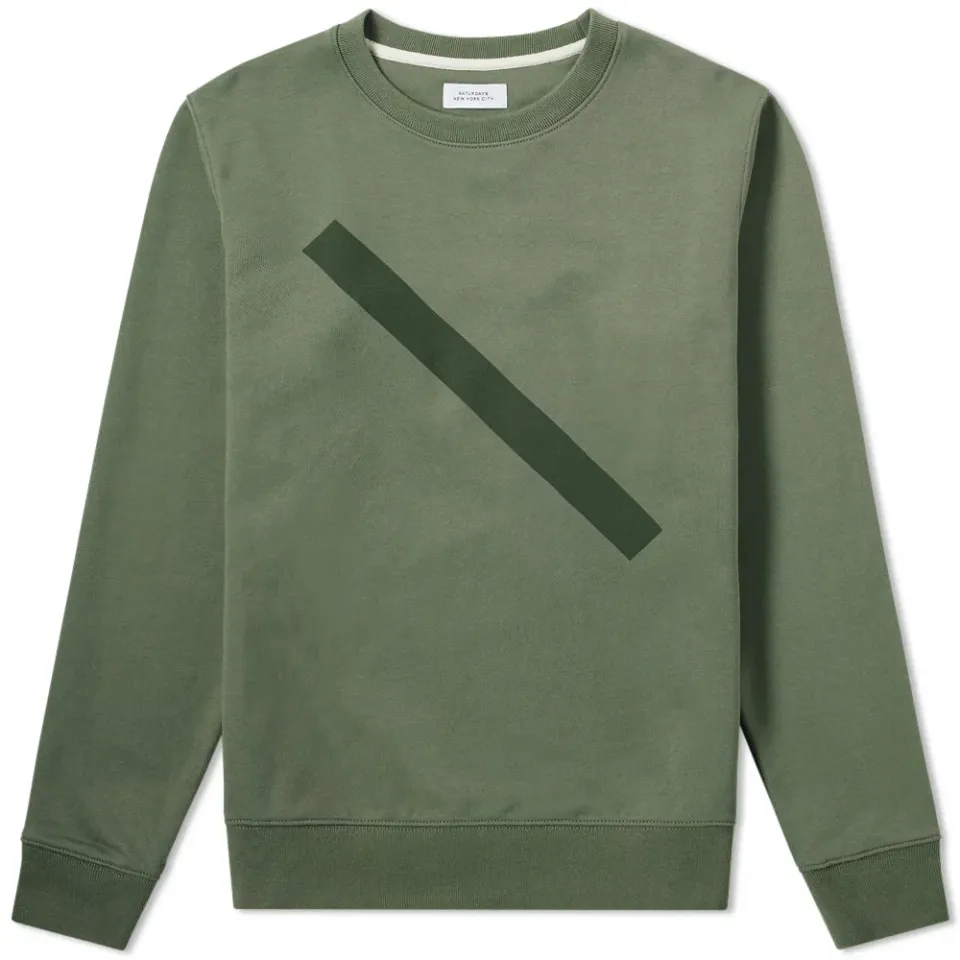 Saturdays Bowery Tonal Slash Crew Sweat