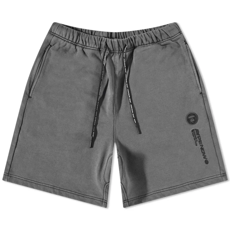 AAPE Silicone Badge Garment Dye Sweat Shorts