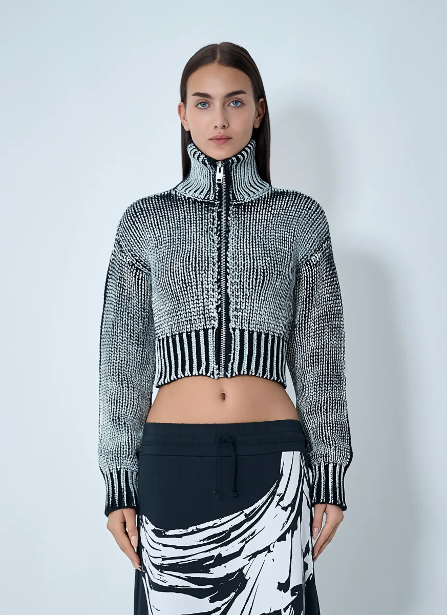 Coated Rib Cardigan