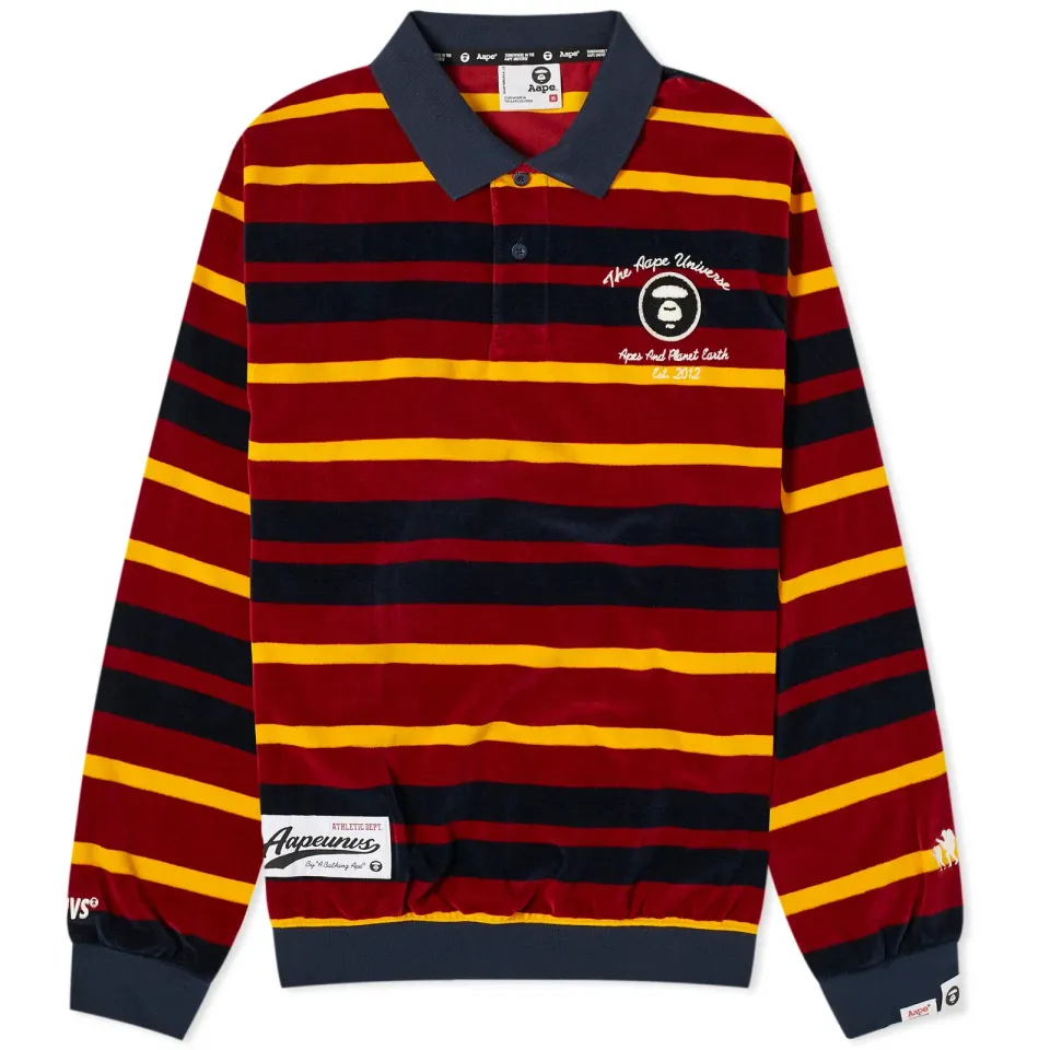 AAPE Stripe Polo Sweat