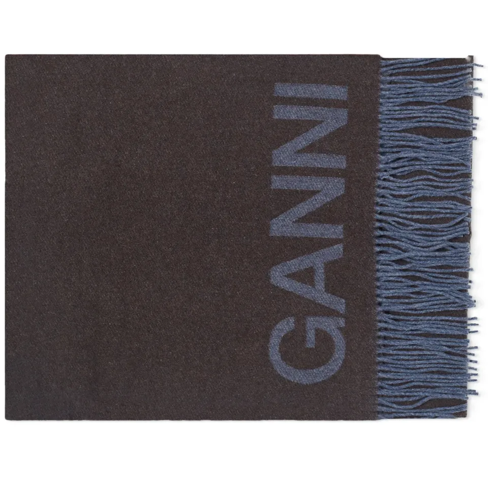 Recycled Wool Fringed Scarf