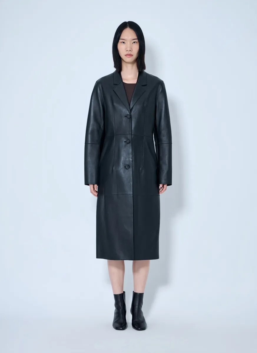 Slim Leather Coat
