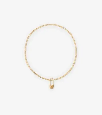 Knight Pin Necklace in Gold