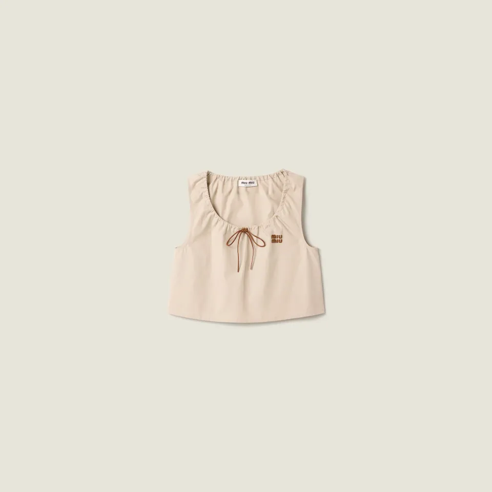 Panama cotton crop top