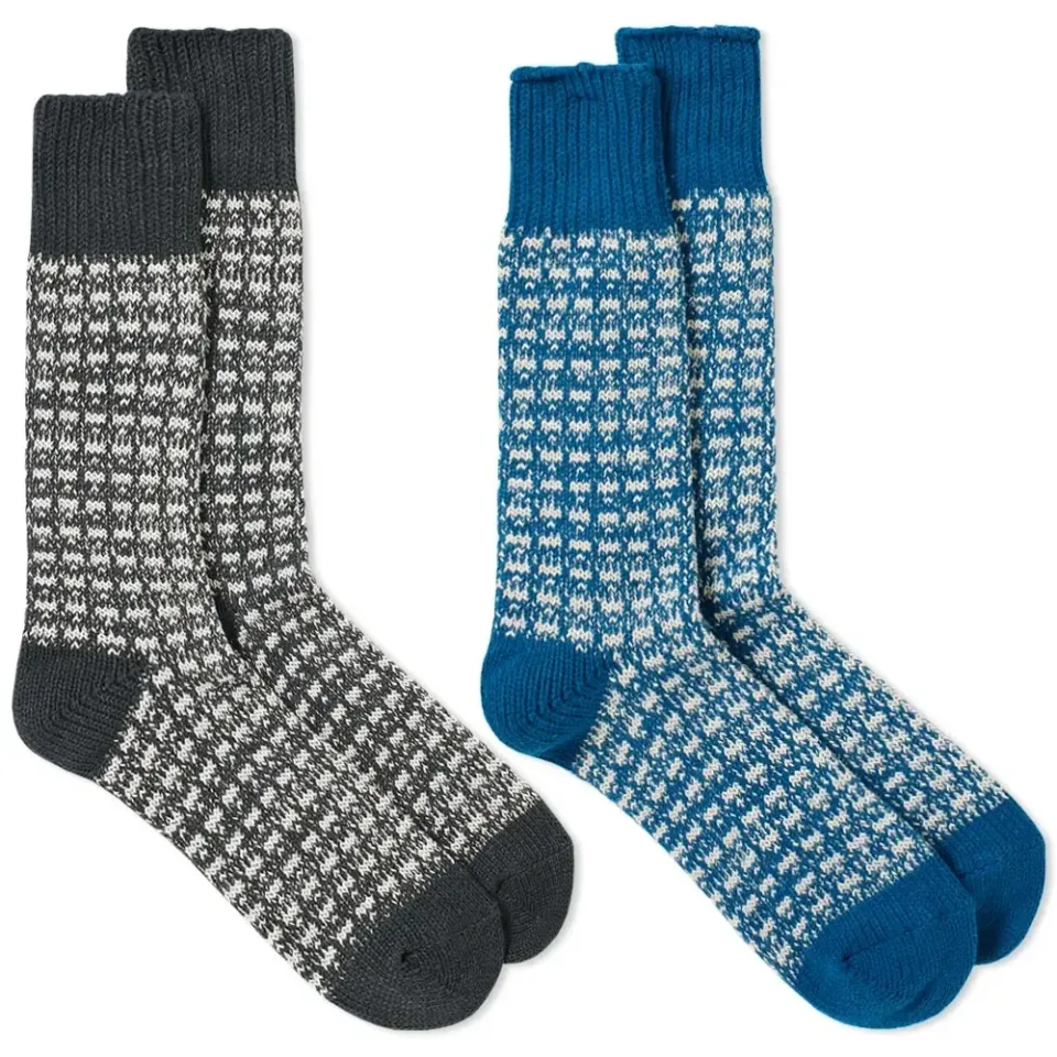 Broken Line Crew Sock - 2 Pack