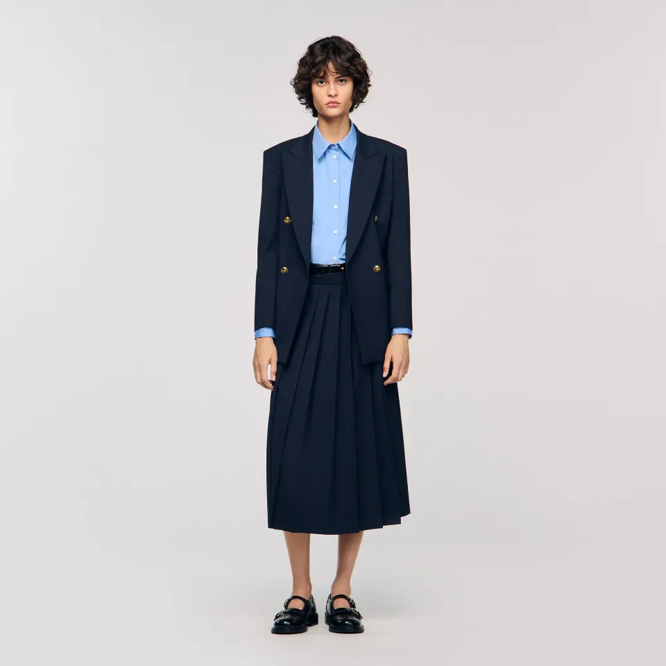 Long pleated skirt