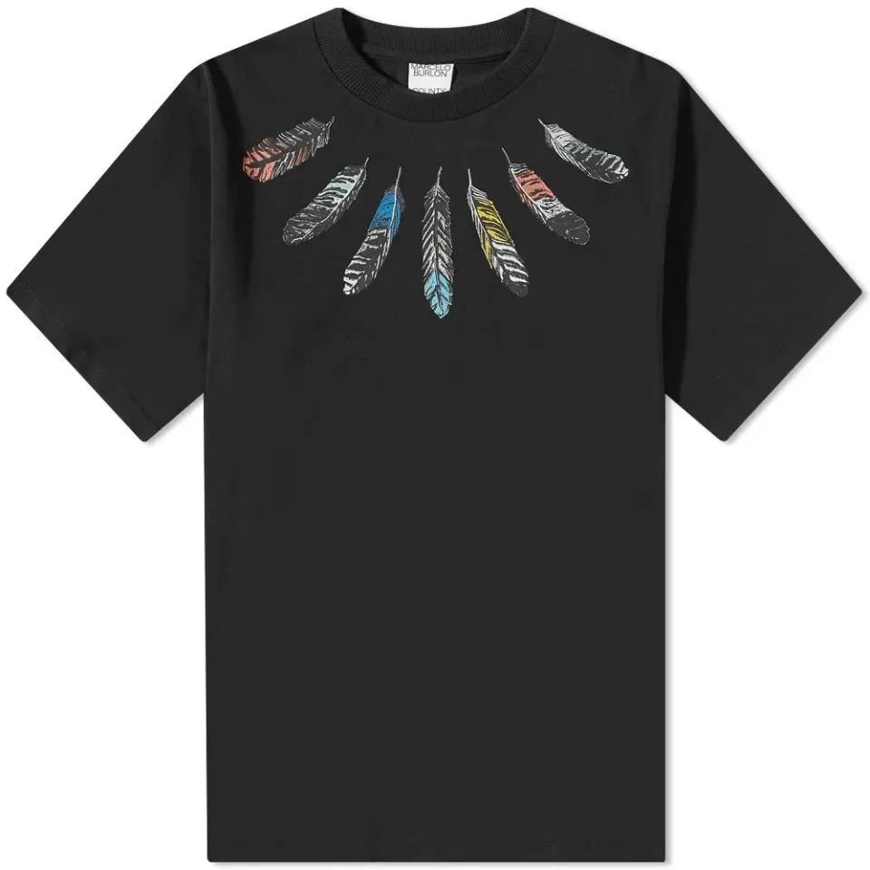 Collar Feathers Oversized T-Shirt