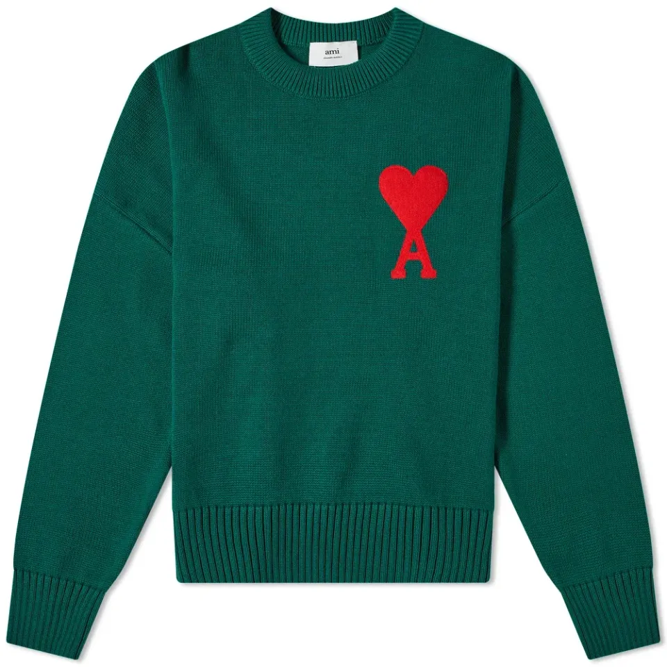 AMI Large A Heart Crew Knit