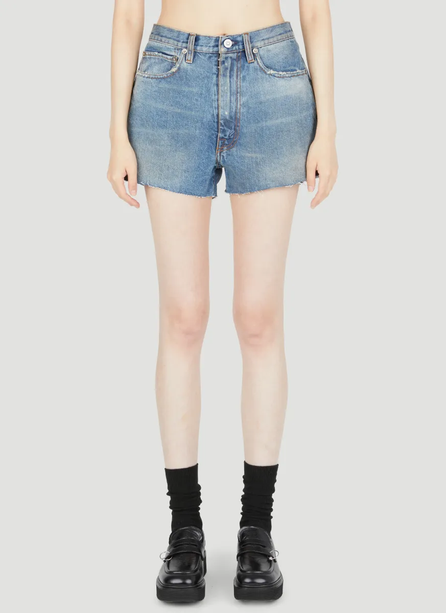 Distressed Denim Shorts