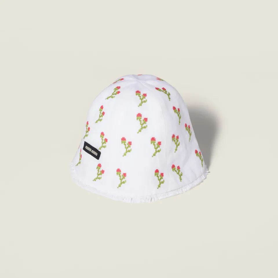 Embroidered beanie cap