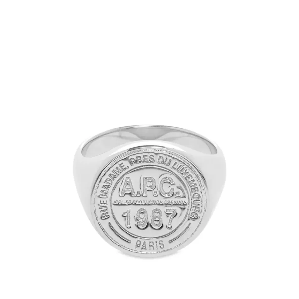 A.P.C. Stamp Signet Ring