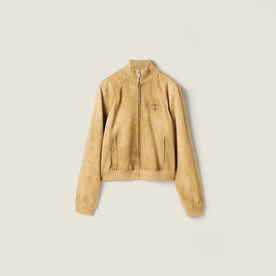 Waxed suede jacket