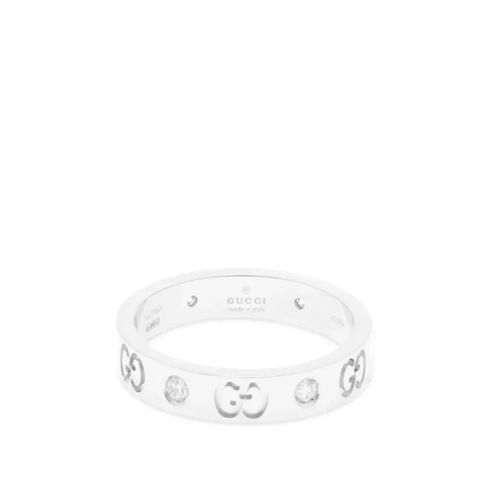 Gucci Icon Thin Diamond Band Ring