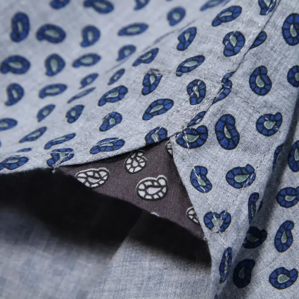 Tailored Fit Mini Paisley Print Shirt