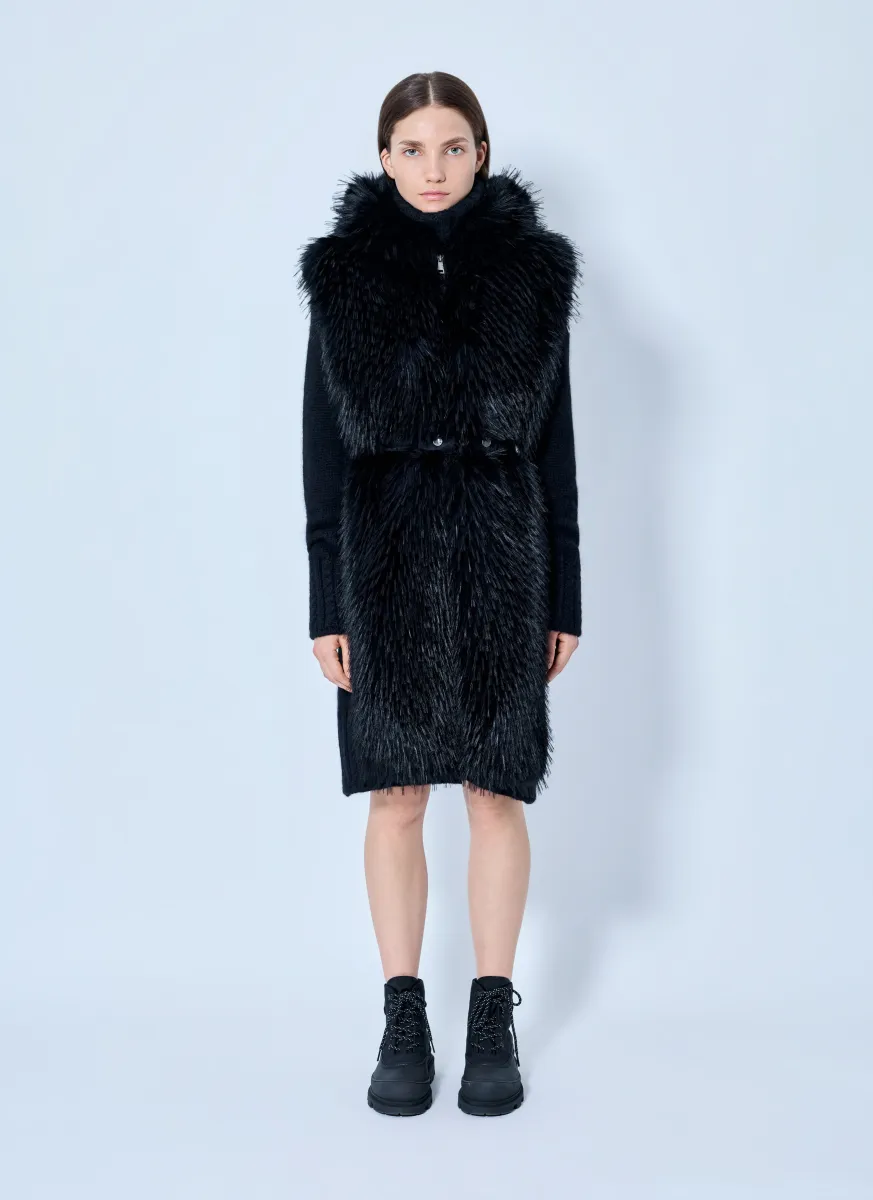 Textured Wool-Blend Coat