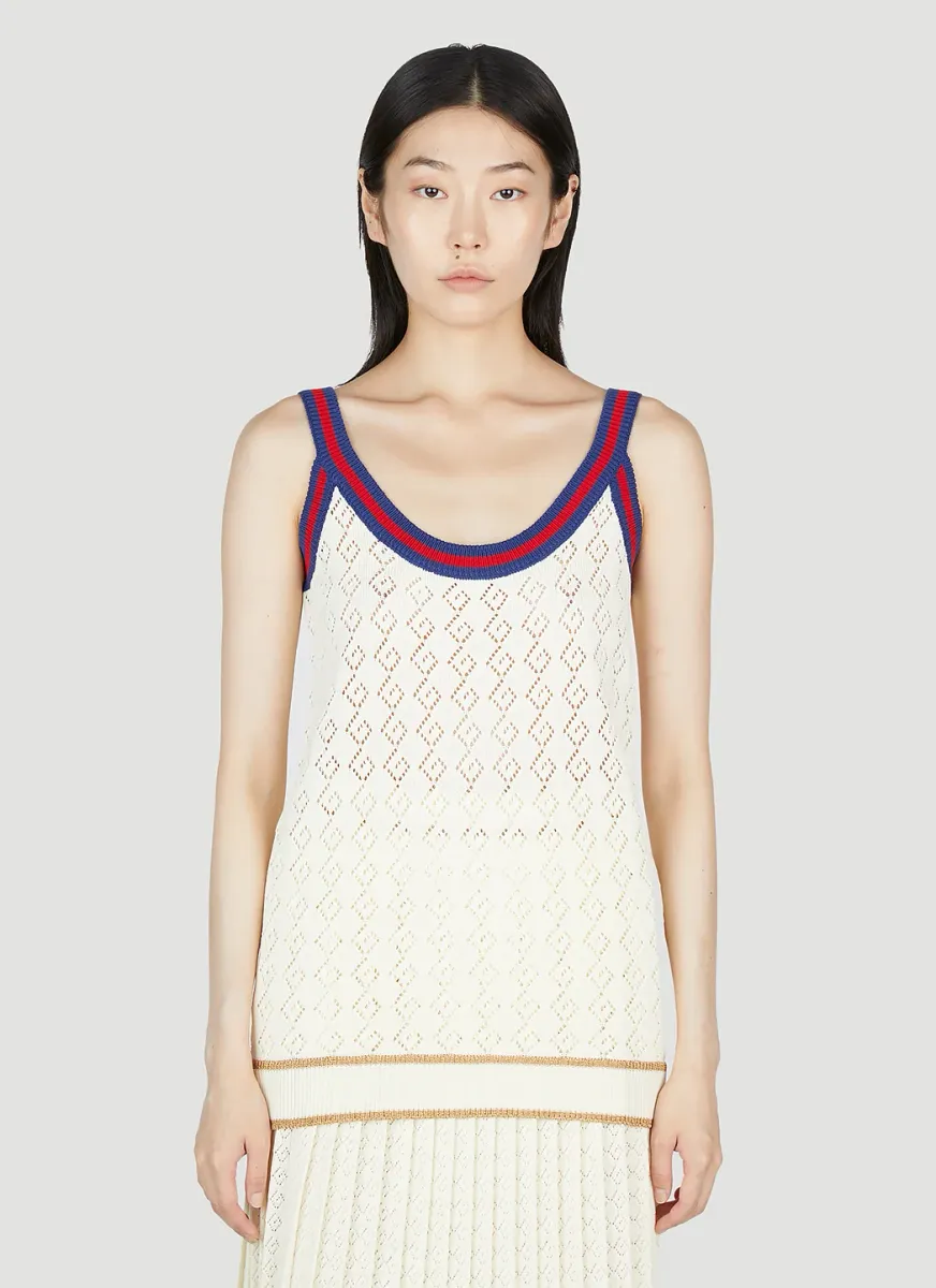 G Rhombus Knit Tank Top