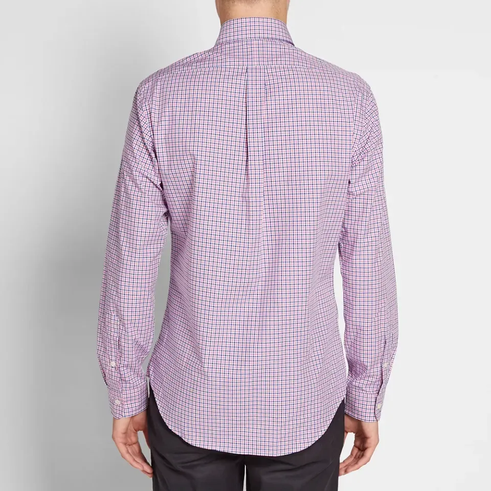 Slim Fit Button Down Check Shirt