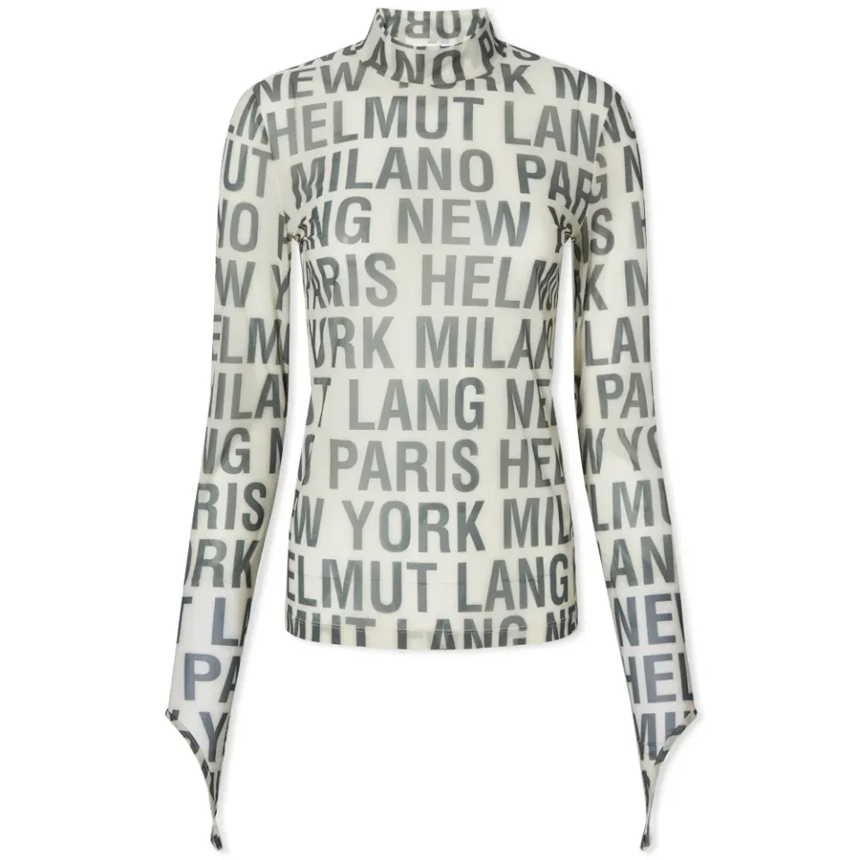 Printed Mock Neck