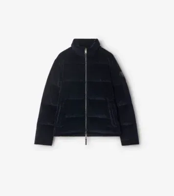 Corduroy Snowdon Puffer Jacket in Navy - Men, Cotton