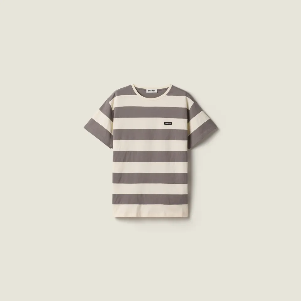 Striped jersey T-shirt