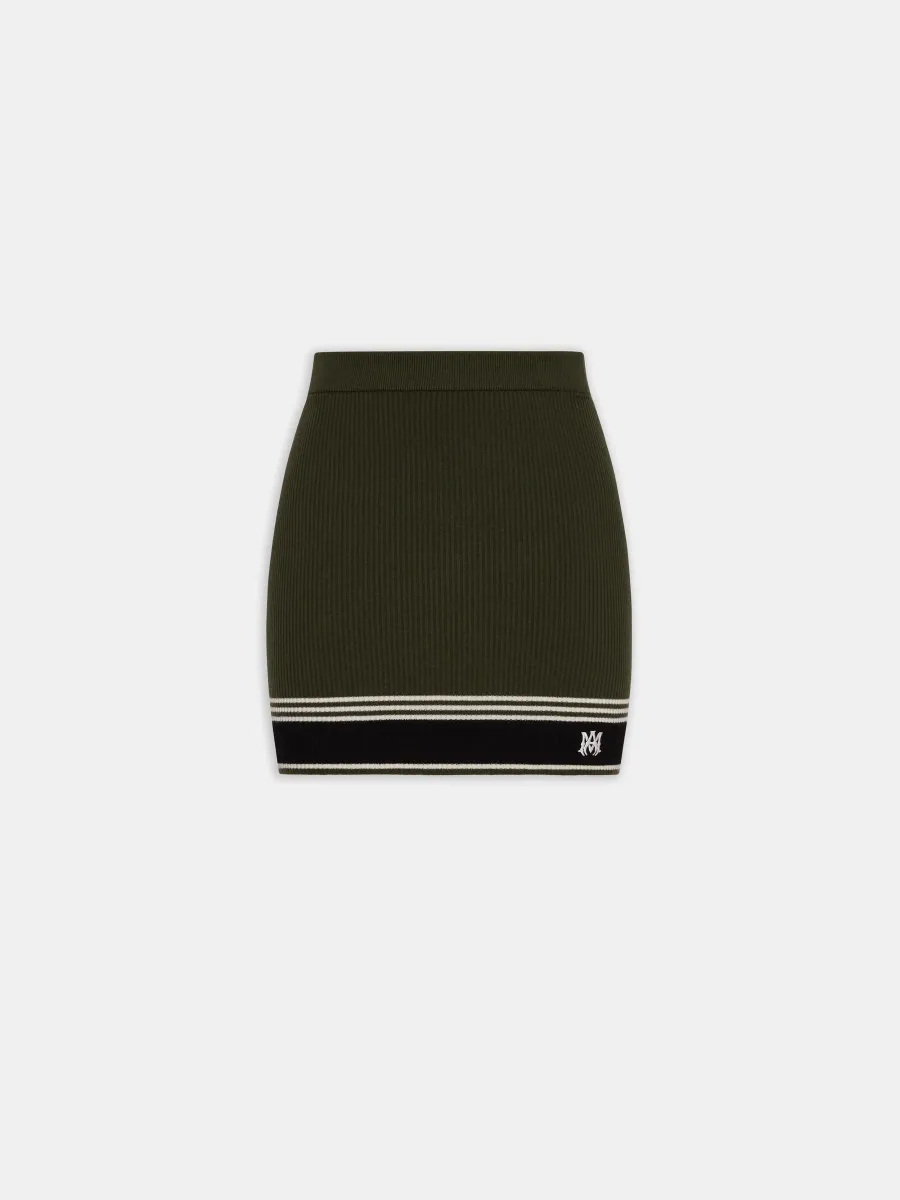 WOMEN - WOMEN'S MA STRIPE MINI SKIRT - Dark Sage