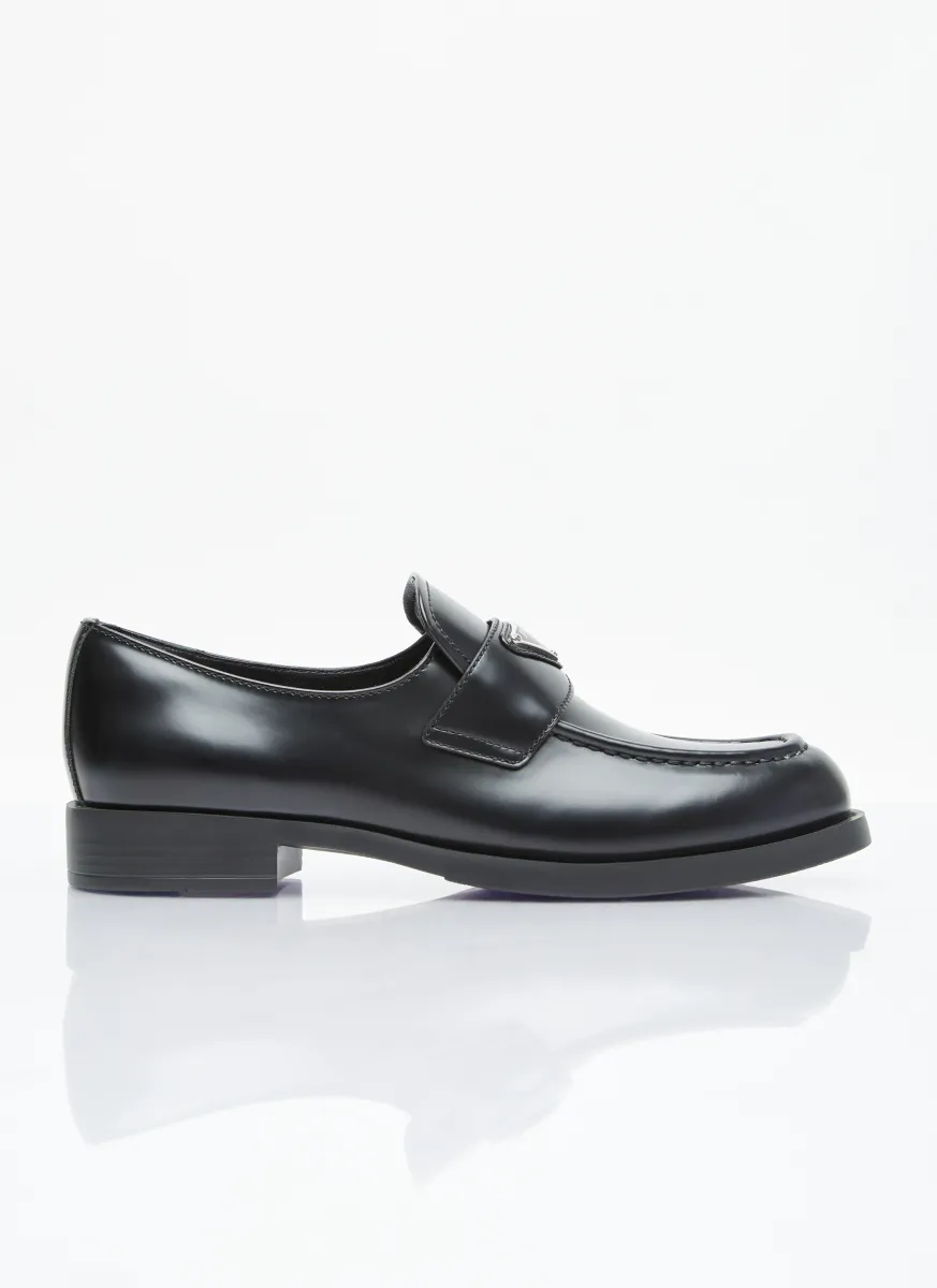 Brushed Leather Loafers