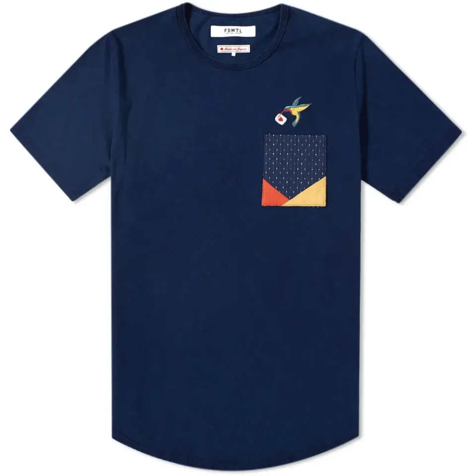 Indigo Origami Pocket Tee