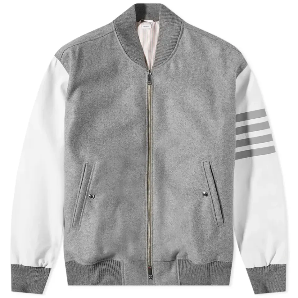 Melton & Leather Varsity Jacket