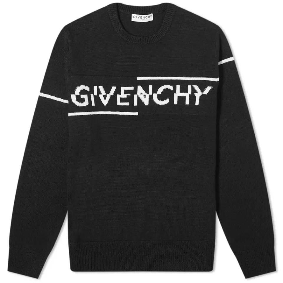 Split Logo Merino Crew Knit