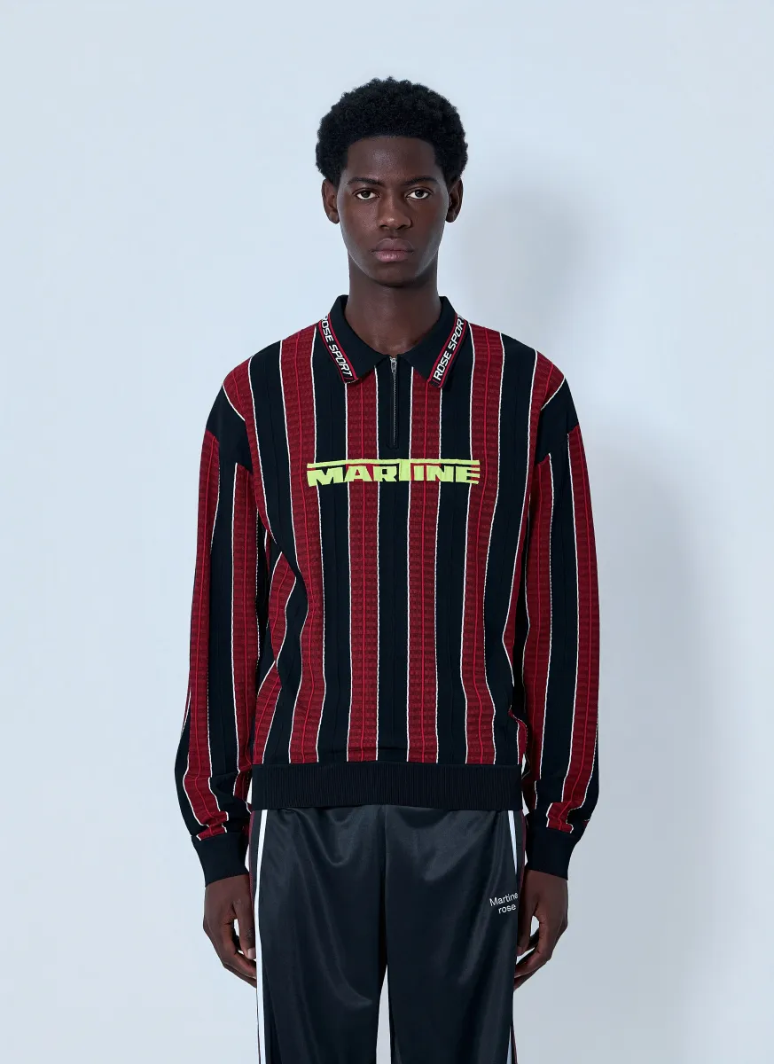 Striped Polo Sweatshirt