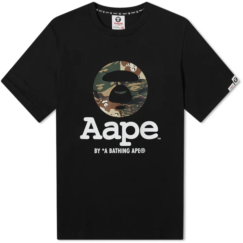 AAPE Mix Camo Moon Face OG T-Shirt