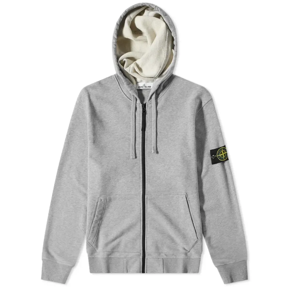Garment Dyed Zip Through Hoodie