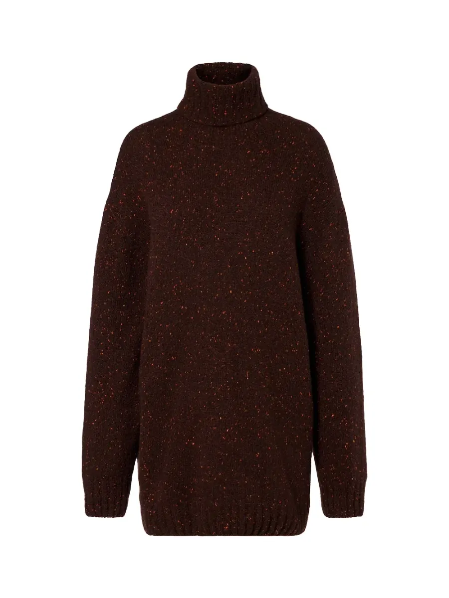 Mirai Turtleneck Sweater Brown Saffron