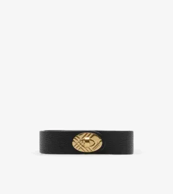 Leather Cotswolds Belt in Black/gold