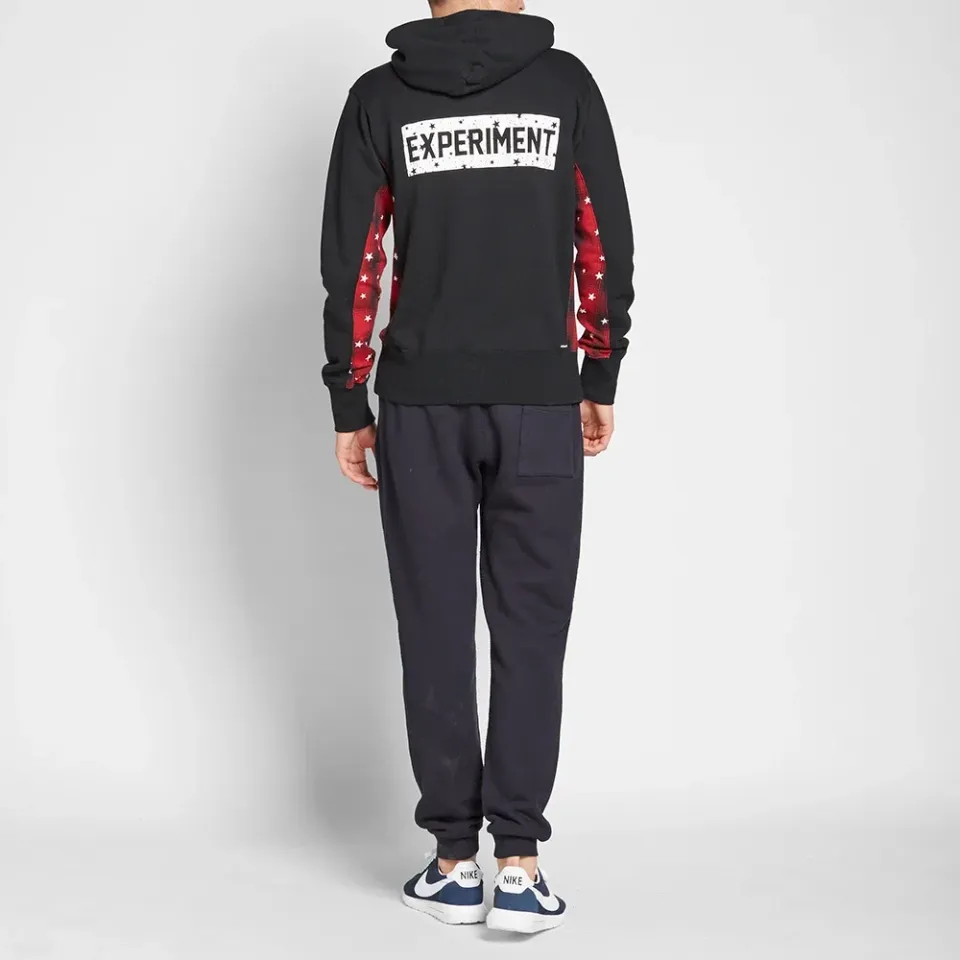 Star Box Logo Check Panel Hoody