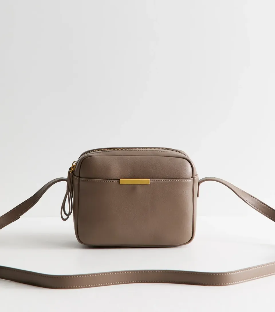 Mink Faux Leather Crossbody Bag