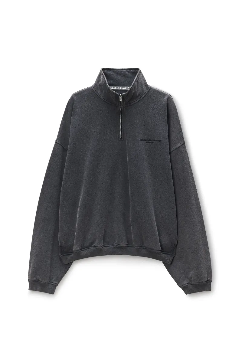 Grey Half-Zip Sweatshirt