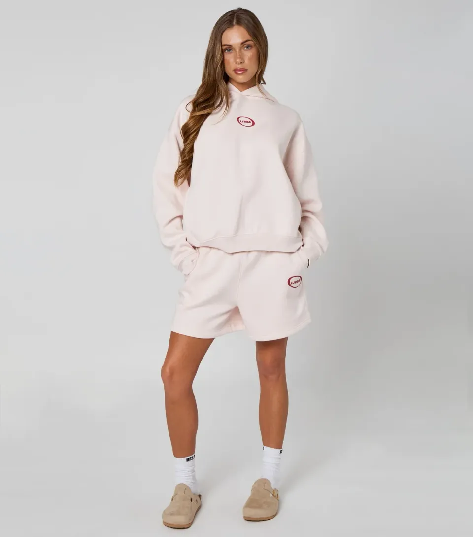 Women's Light Pink Logo Sweat Shorts