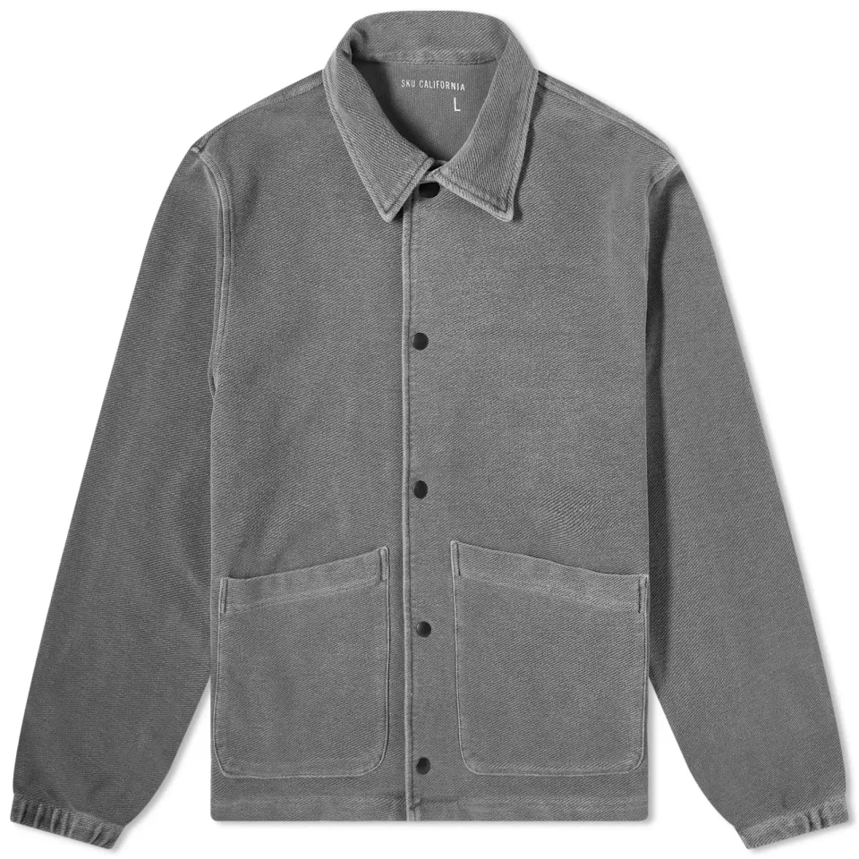 Twill Terry Snap Front Jacket