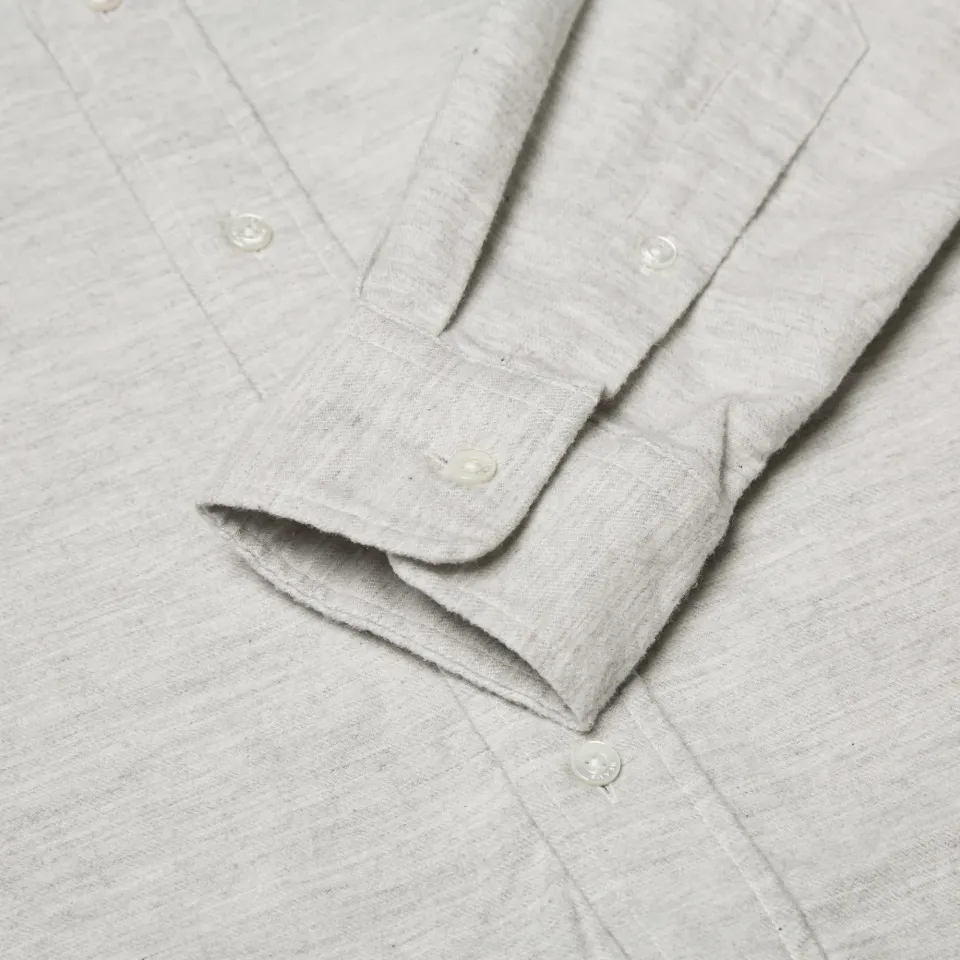 Button Down Solid Flannel Shirt